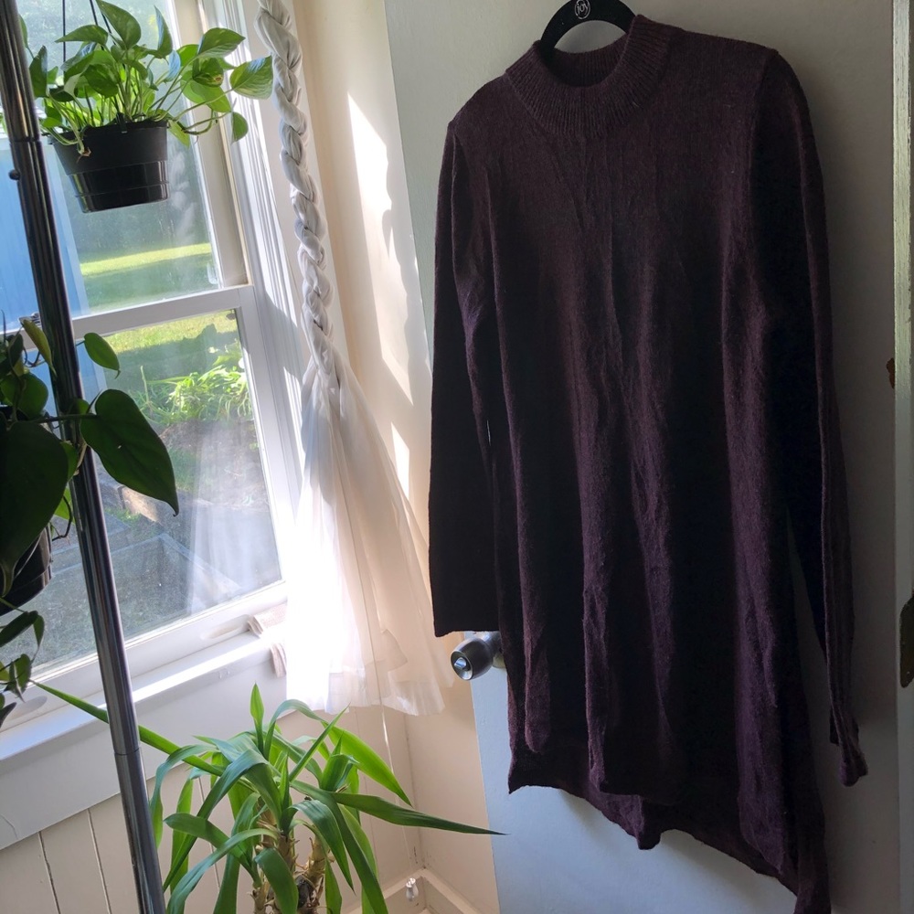 burgundy sweater dress